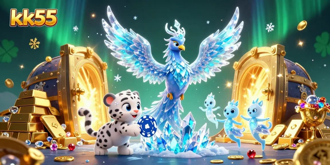 Experience the thrill of kk55 casino gaming with vibrant characters and dazzling treasures.