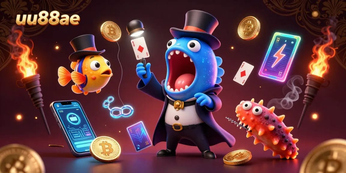 Engage with uu88ae's amazing deep-sea casino illustration, showcasing dynamic underwater gambling adventure.