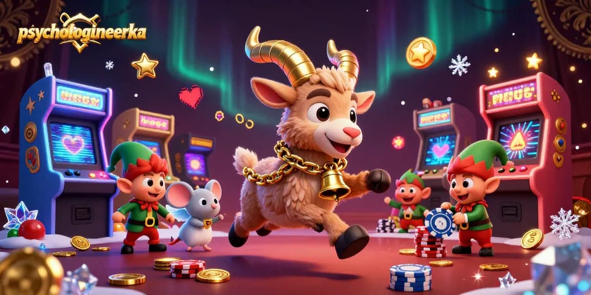 Experience the excitement of psychologeneureka as the Krampus goat delights players in a thrilling holiday-themed casino.