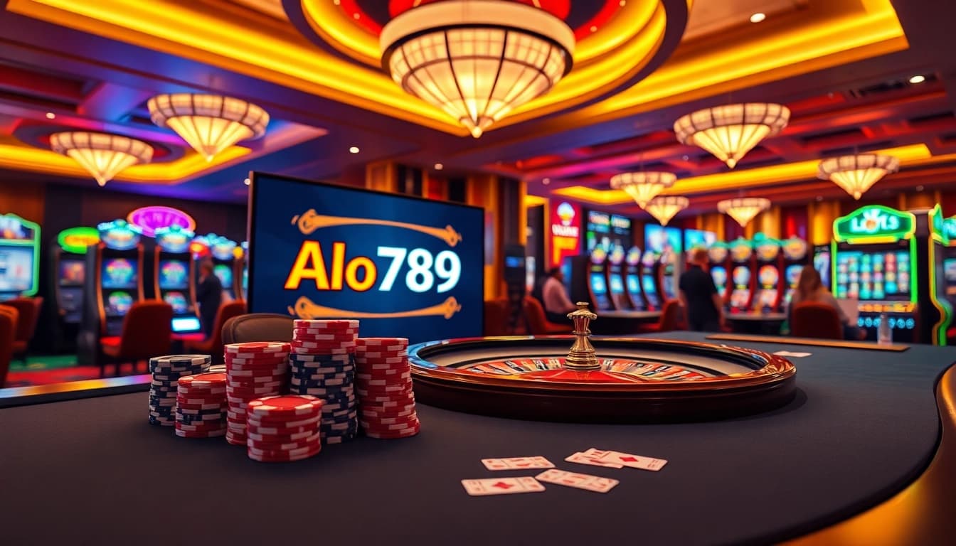 Experience the thrill of the Alo789 Link amidst vibrant casino gaming action.
