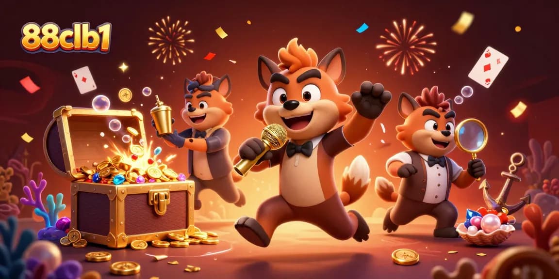 Experience the thrills of 88clb1 with lively hyena characters in a vibrant casino scene.
