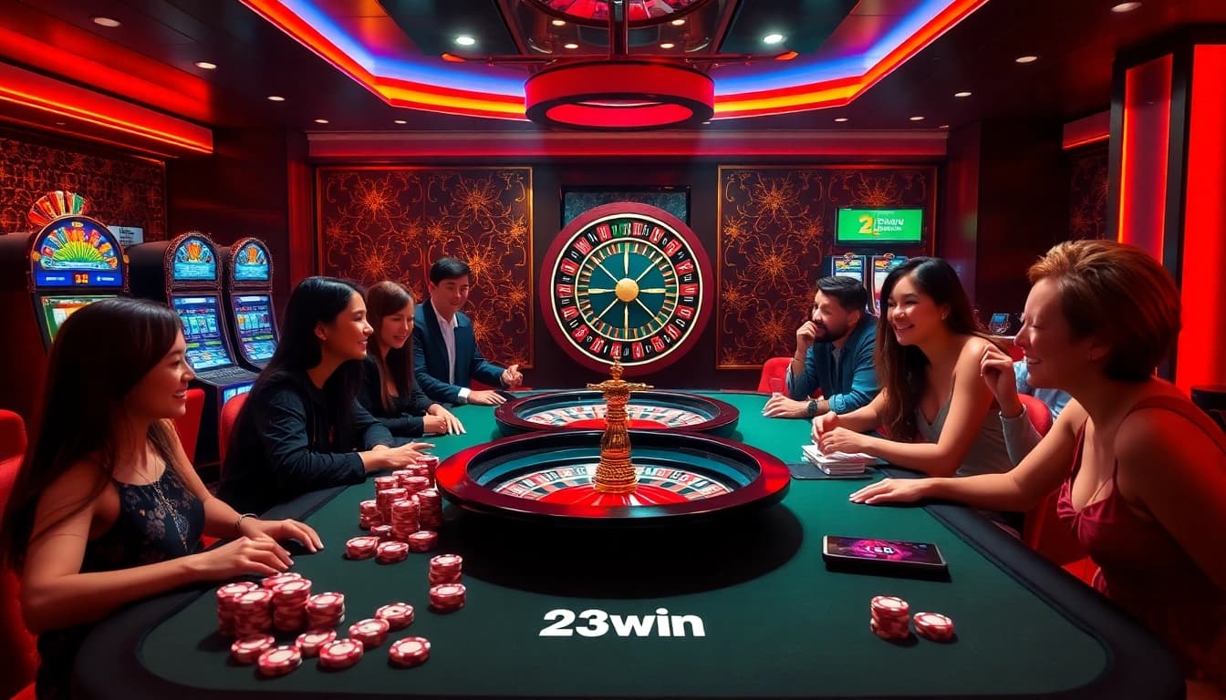 Experience the luxury of gambling at 23win with vibrant casino tables and exciting gameplay.