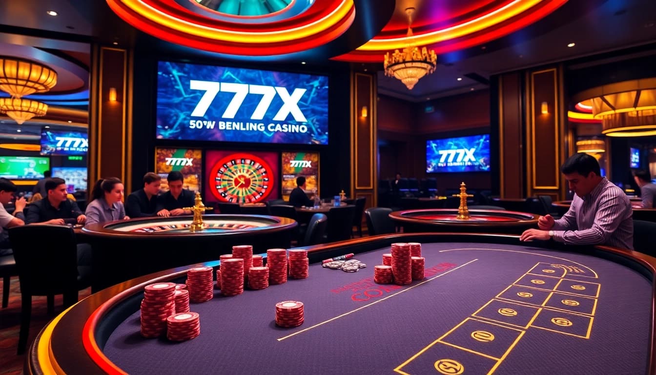 Experience the excitement of gambling with the 777X APK in a luxurious casino setting.