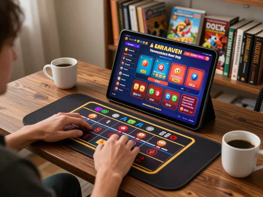 Enjoying engaging gameplay at trang chủ LLwin with live dealer action on a tablet in a cozy setting