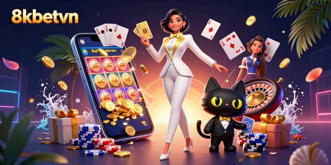 Experience thrilling casino action at 8kbetvn with glamorous gaming elements and vibrant visuals.