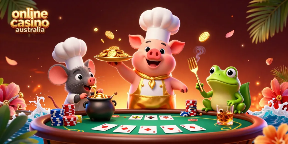 Experience the vibrant world of online casino Australia with detailed characters and dynamic gaming elements.