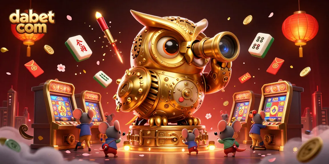 Experience the thrilling atmosphere of dabet com with a vibrant 3D casino scene filled with golden elements and lucky charms.