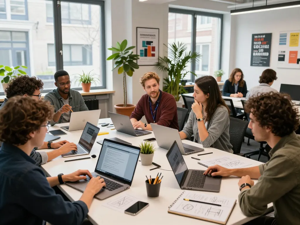 Betrokken professionals bespreken bedrijven in Utrecht, die samenwerking en creativiteit tonen.
