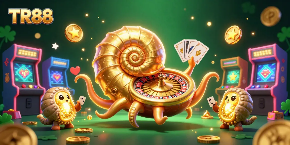 Spin the TR88 roulette wheel with vibrant casino arcade elements and glowing characters.