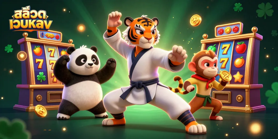 Engage with สล็อตเว็บตรง slot machines and dynamic characters in vibrant casino digital art.