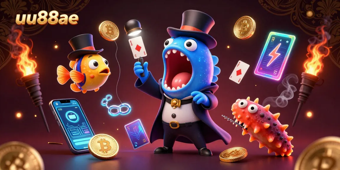 Engage with uu88ae's amazing deep-sea casino illustration, showcasing dynamic underwater gambling adventure.