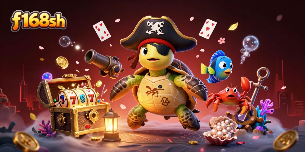 Experience the adventure of winning at f168sh with a magical underwater scene of characters rooting for fortunes.