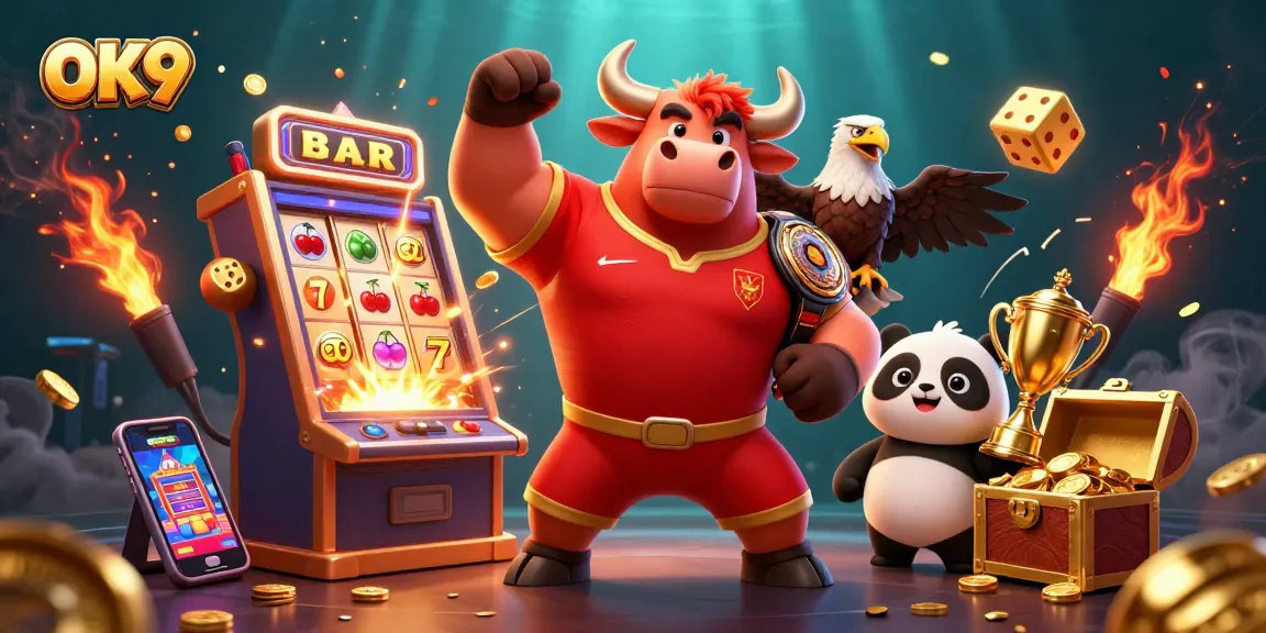 Experience thrilling winnings at OK9 through vibrant casino gaming and dynamic character action.