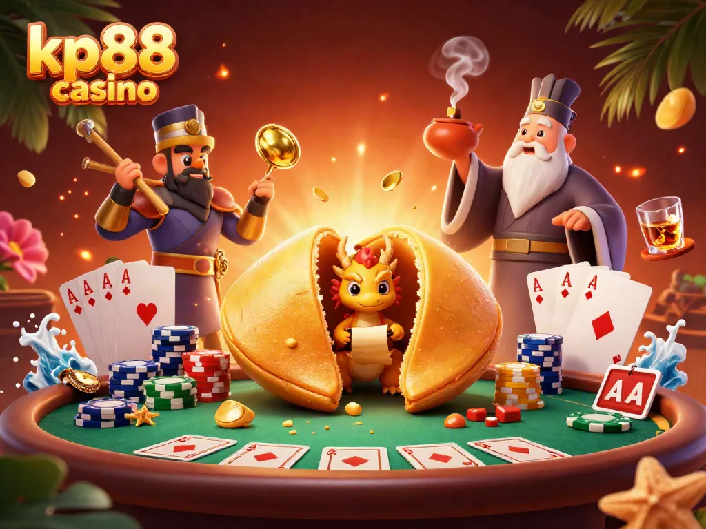 Join the excitement at kp88 casino with a vibrant scene of fortune and gameplay.