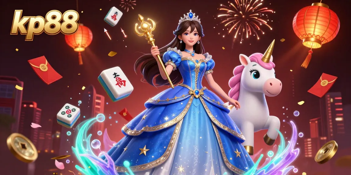 Experience kp88 with vibrant gaming action featuring a royal character and magical elements.