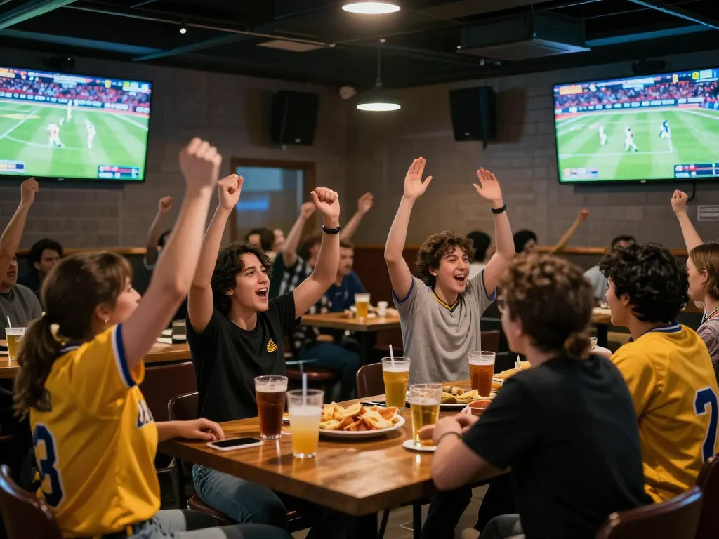 Socolive2 users celebrate live sports moments together in a vibrant, dynamic atmosphere