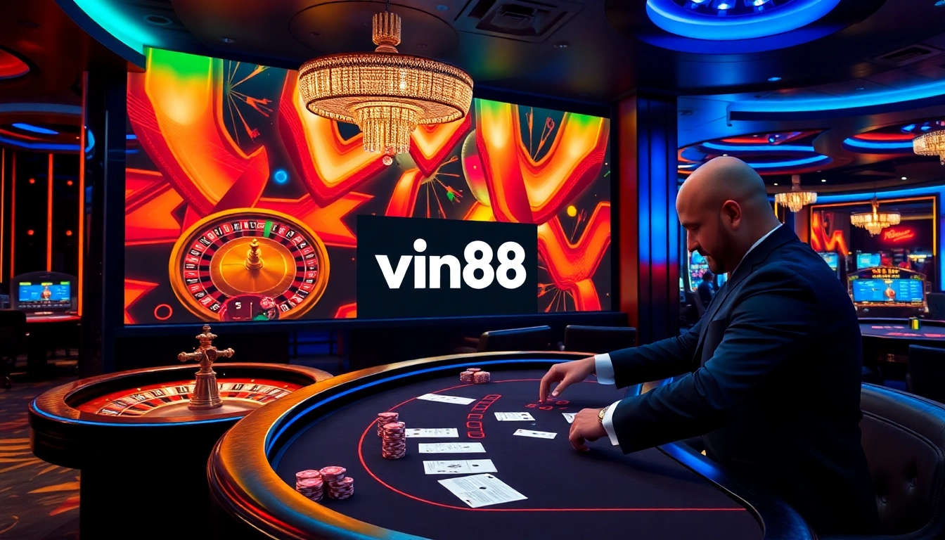 Experience thrilling games at the website vin88 with engaging online gambling visuals.