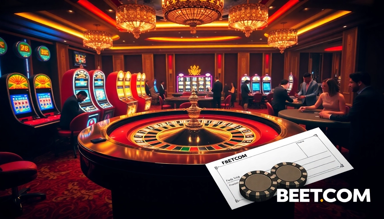 Experience the excitement of gambling at F8BETCOM with vibrant casino visuals.