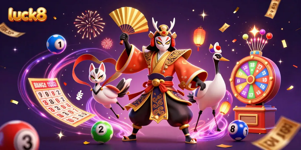 Experience the excitement of luck8 with vibrant lottery elements and dynamic celebration in a rich casino atmosphere.