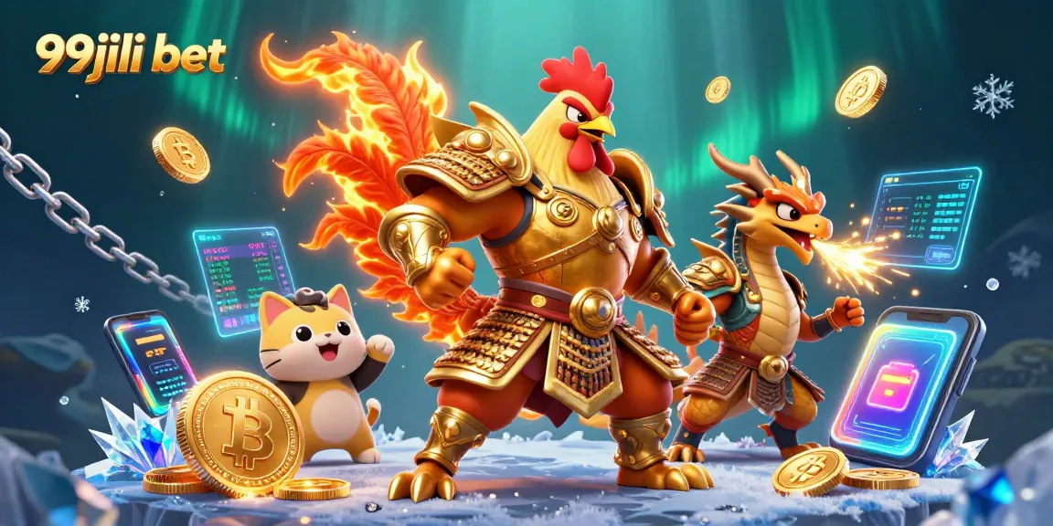 Experience thrilling action in 99jili bet, featuring dynamic 3D characters and crypto elements.