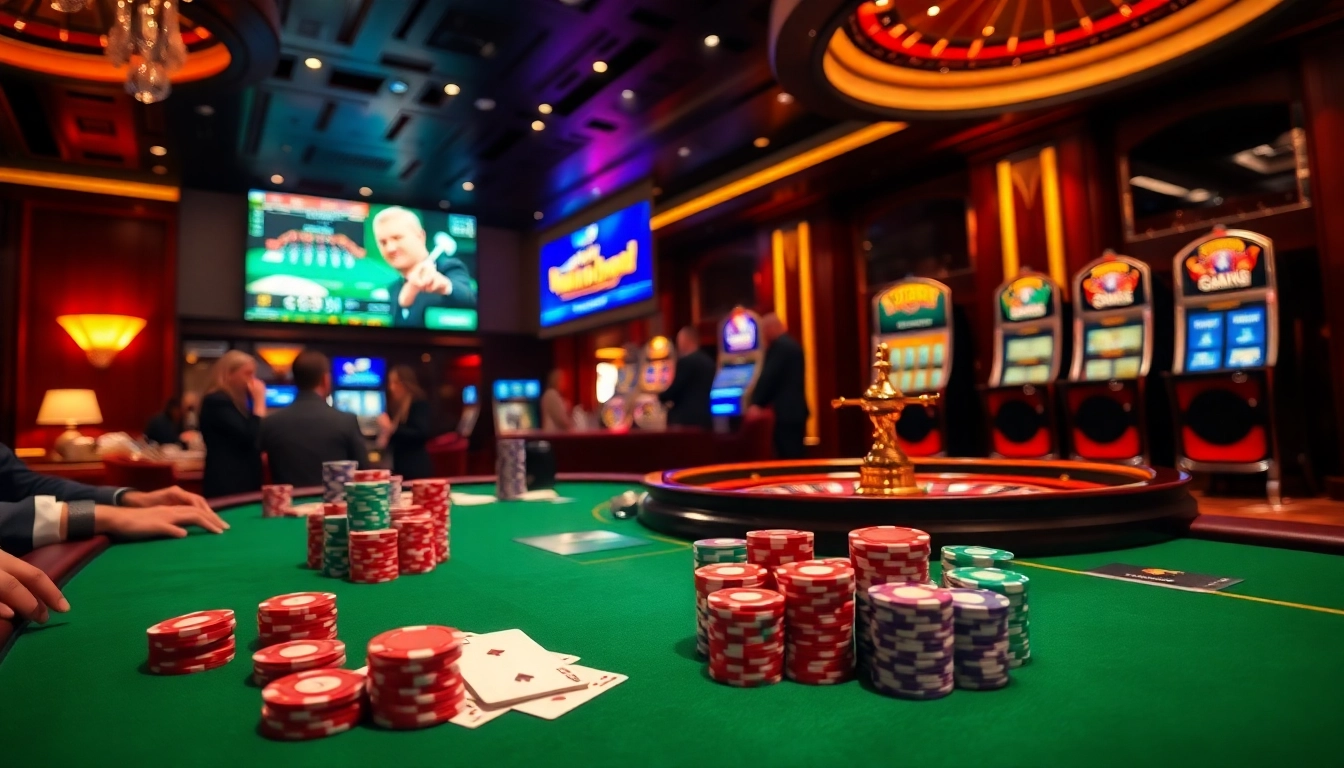 Experience the thrilling atmosphere of nk88.bio with players engaged in high-stakes gambling.