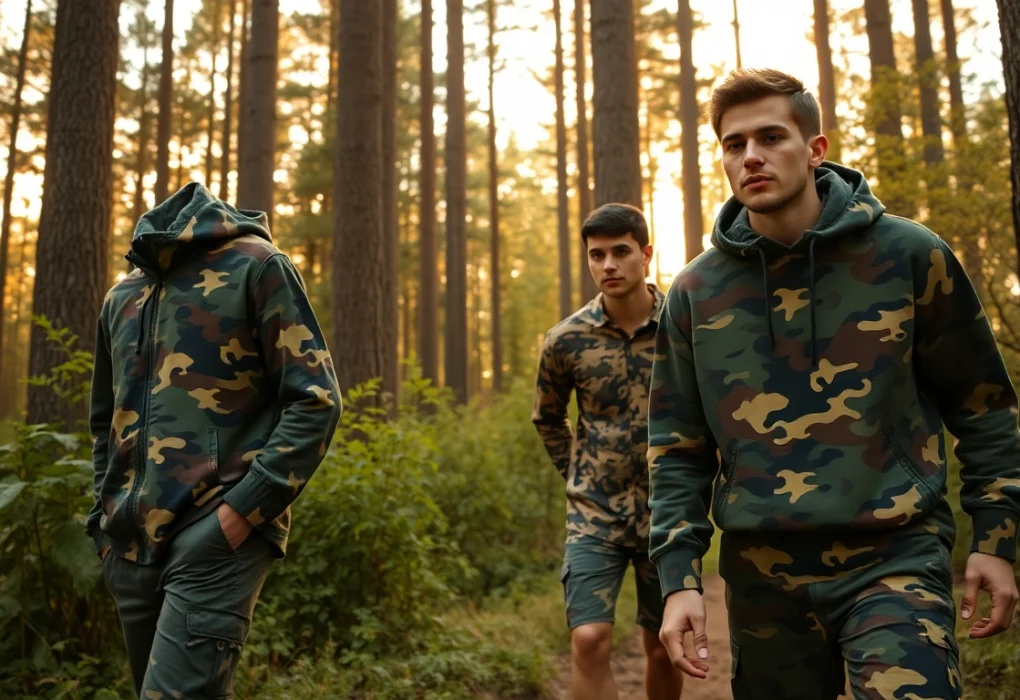 Ontdek goedkope camouflage print kleding die perfect samengaat met de natuur.