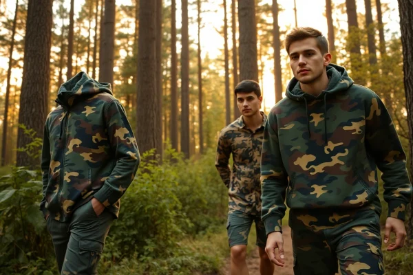 Ontdek goedkope camouflage print kleding die perfect samengaat met de natuur.