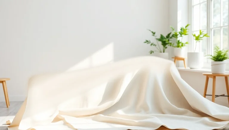 Creëer een uitnodigende visuele ervaring met zuiver linnen in een serene setting.