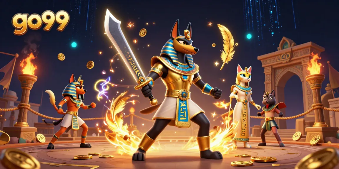 Experience thrilling gameplay at go99, where Egyptian warriors guard a mesmerizing casino.