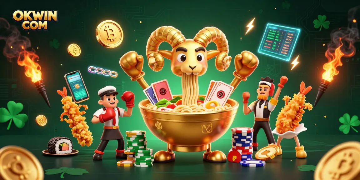 Engage winning strategies at OKWIN COM with vibrant cartoon casino characters and dynamic gaming elements.