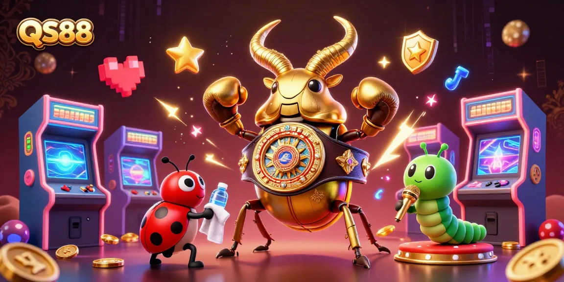 Experience the excitement of QS88 casino gaming with vibrant 3D characters and neon visuals.