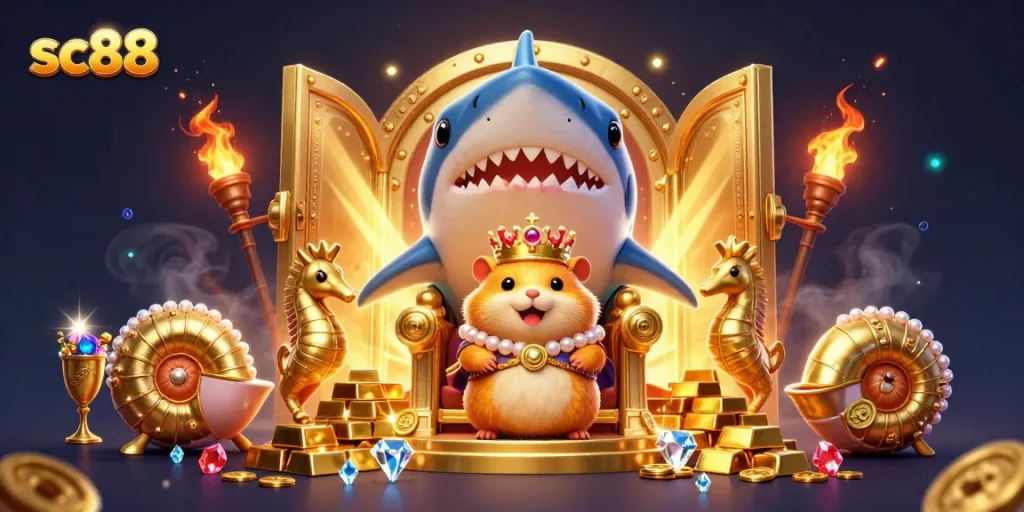 Experience the thrilling casino world of sc88 with golden treasures and royal characters.